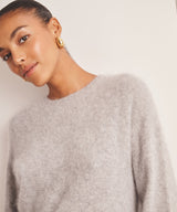 Brushed Luxe Cashmere Crewneck Sweater