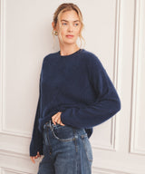 Brushed Luxe Cashmere Crewneck Sweater