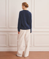 Brushed Luxe Cashmere Polo Sweater