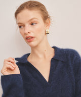 Brushed Luxe Cashmere Polo Sweater