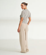 Novelty Cashmere Crochet Short Sleeve Polo