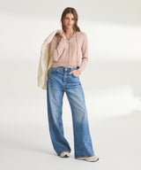 Signature Cashmere Cropped Zip Up Hoodie