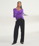 Signature Cashmere Wide Sleeve V-Neck Sweater