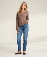 Chunky Cotton Polo Sweater