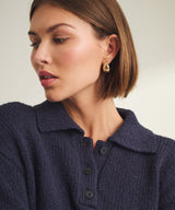 Chunky Cotton Polo Sweater