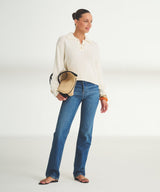 Chunky Cotton Polo Sweater