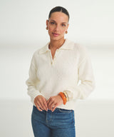 Chunky Cotton Polo Sweater