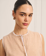 Coastal Cashmere Mixed Media Vest