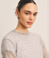 Coastal Cashmere Pointelle Short Sleeve Sweater