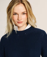 Cotton Fisherman Crewneck Sweater