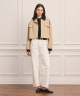 Cotton Cashmere Mixed Media Barn Jacket