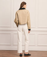 Cotton Cashmere Mixed Media Barn Jacket