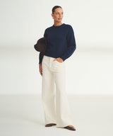 Cotton Relaxed Crewneck Sweater