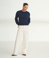 Cotton Relaxed Crewneck Sweater