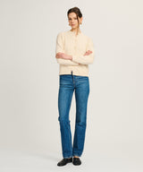 Cotton High Neck Cardigan