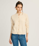 Cotton High Neck Cardigan