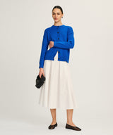 Cotton High Neck Cardigan