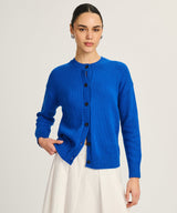 Cotton High Neck Cardigan