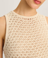 Cotton Open Stitch Tank Dress