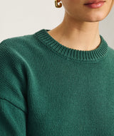 Cotton Relaxed Crewneck Sweater