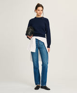 Cotton Relaxed Crewneck Sweater