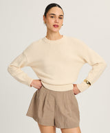 Cotton Relaxed Crewneck Sweater