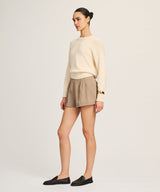 Cotton Relaxed Crewneck Sweater