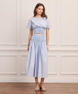 Cotton Smocked Skirt
