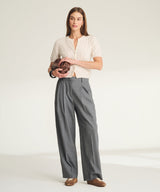 Lightweight Cashmere Cable Short Sleeve Cardigan