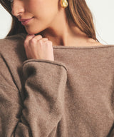 Lightweight Cashmere Relaxed Boatneck Sweater