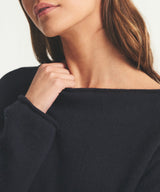 Lightweight Cashmere Relaxed Boatneck Sweater