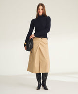 Lightweight Cashmere Ribbed Mockneck Sweater