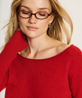 Lightweight Cashmere Boatneck Sweater
