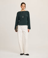 Lightweight Cashmere Relaxed Boatneck Sweater