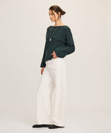 Lightweight Cashmere Relaxed Boatneck Sweater