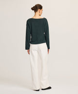 Lightweight Cashmere Relaxed Boatneck Sweater