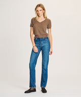 Lightweight Cashmere Short Sleeve V-Neck Sweater