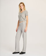 Lightweight Cashmere Short Sleeve V-Neck Sweater
