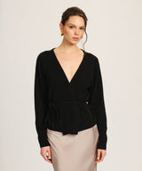 Lightweight Cashmere Wrap Top