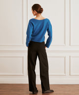 Reversible Cashmere Boatneck Sweater