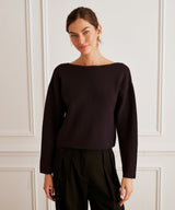 Reversible Cashmere Boatneck Sweater