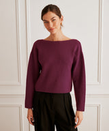 Reversible Cashmere Boatneck Sweater