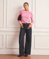 Saddle Cashmere Crewneck Sweater
