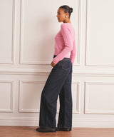 Saddle Cashmere Crewneck Sweater