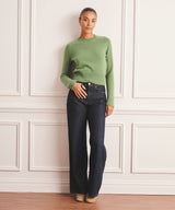 Saddle Cashmere Crewneck Sweater
