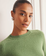 Saddle Cashmere Crewneck Sweater