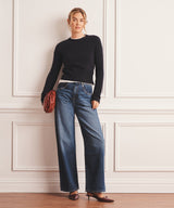 Saddle Cashmere Crewneck Sweater