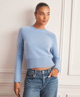 Saddle Cashmere Crewneck Sweater