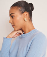 Saddle Cashmere Crewneck Sweater