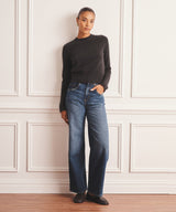 Saddle Cashmere Crewneck Sweater